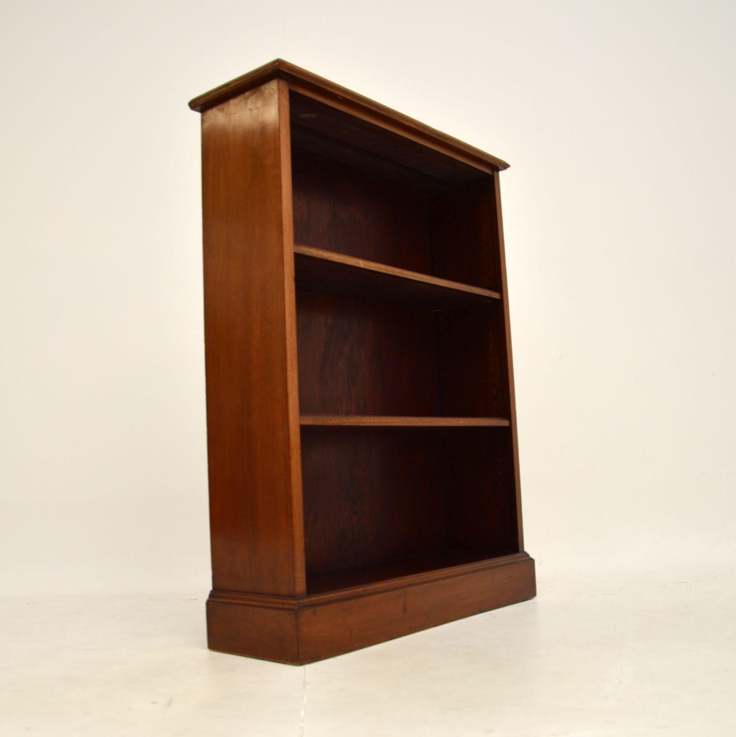 Early 20th Century Antique Victorian Style Open Bookcase
