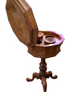 Antique Victorian Style Sewing Box Table