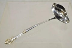 Antique Victorian Style Silver Plated Gold Repousse Ladle Serving Spoon