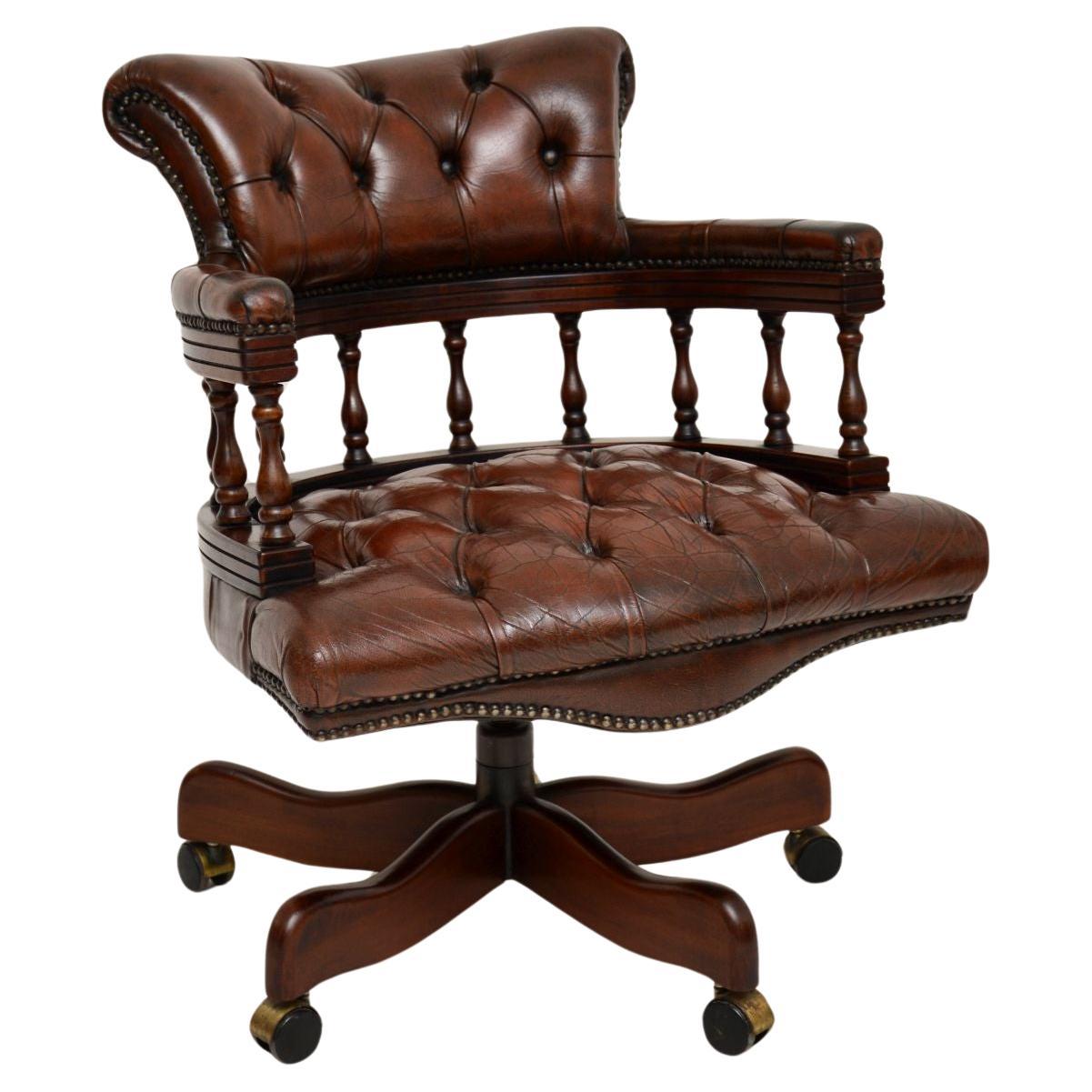 Antique Victorian Style Swivel Desk Chair