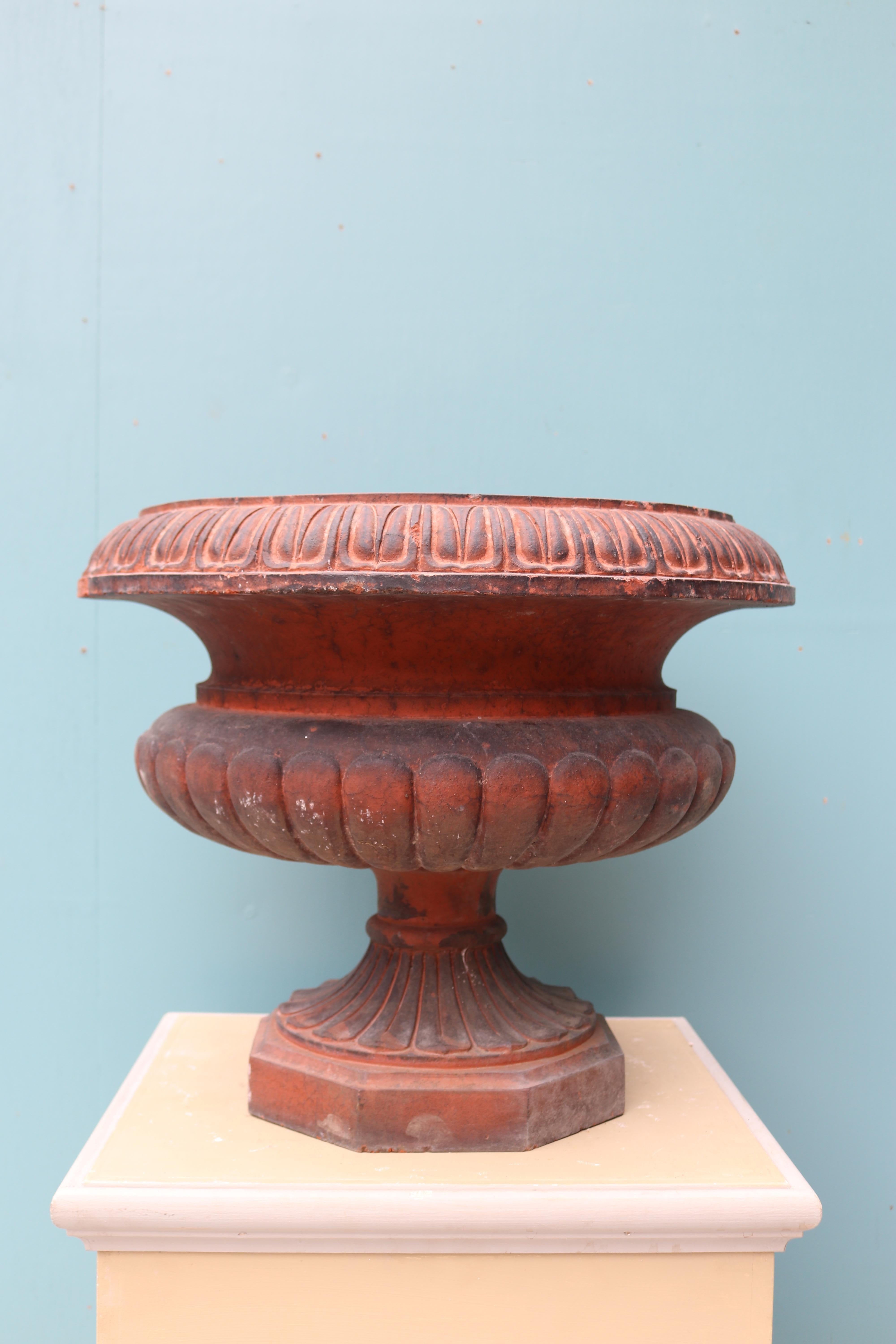 Antique Victorian Style Terracotta Garden Urn For Sale 1