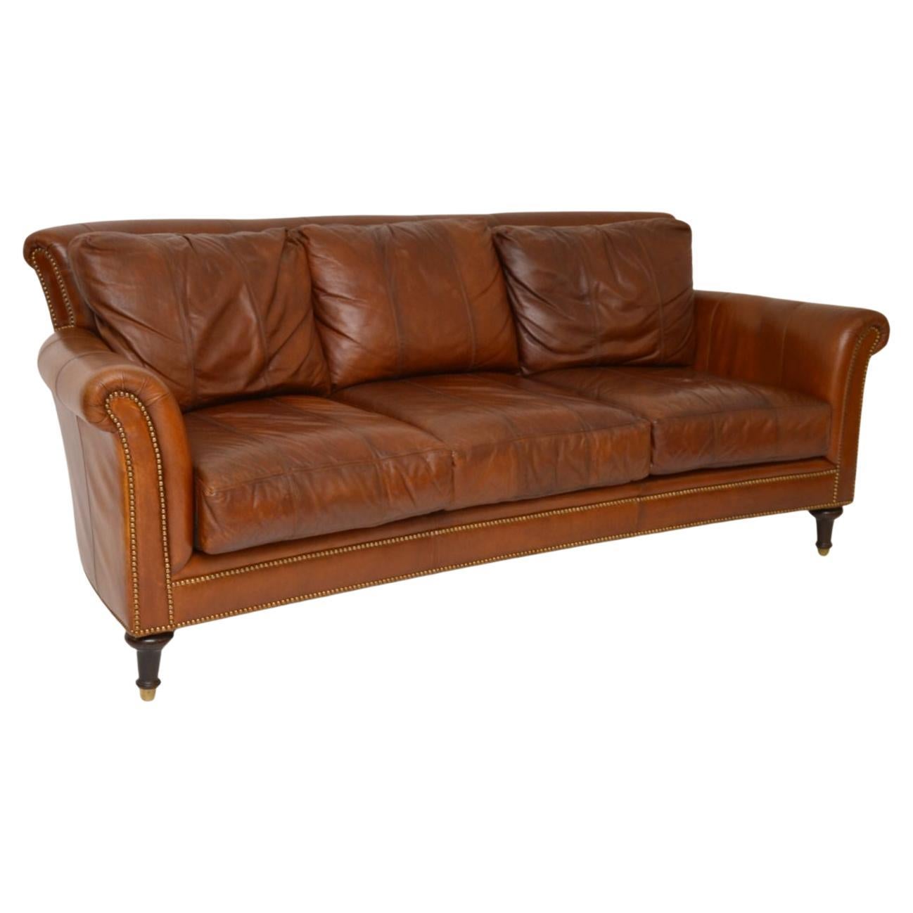 Antique Victorian Style Vintage Leather Sofa