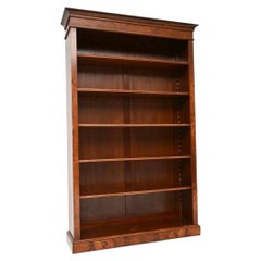 Antique Victorian Style Walnut Open Bookcase