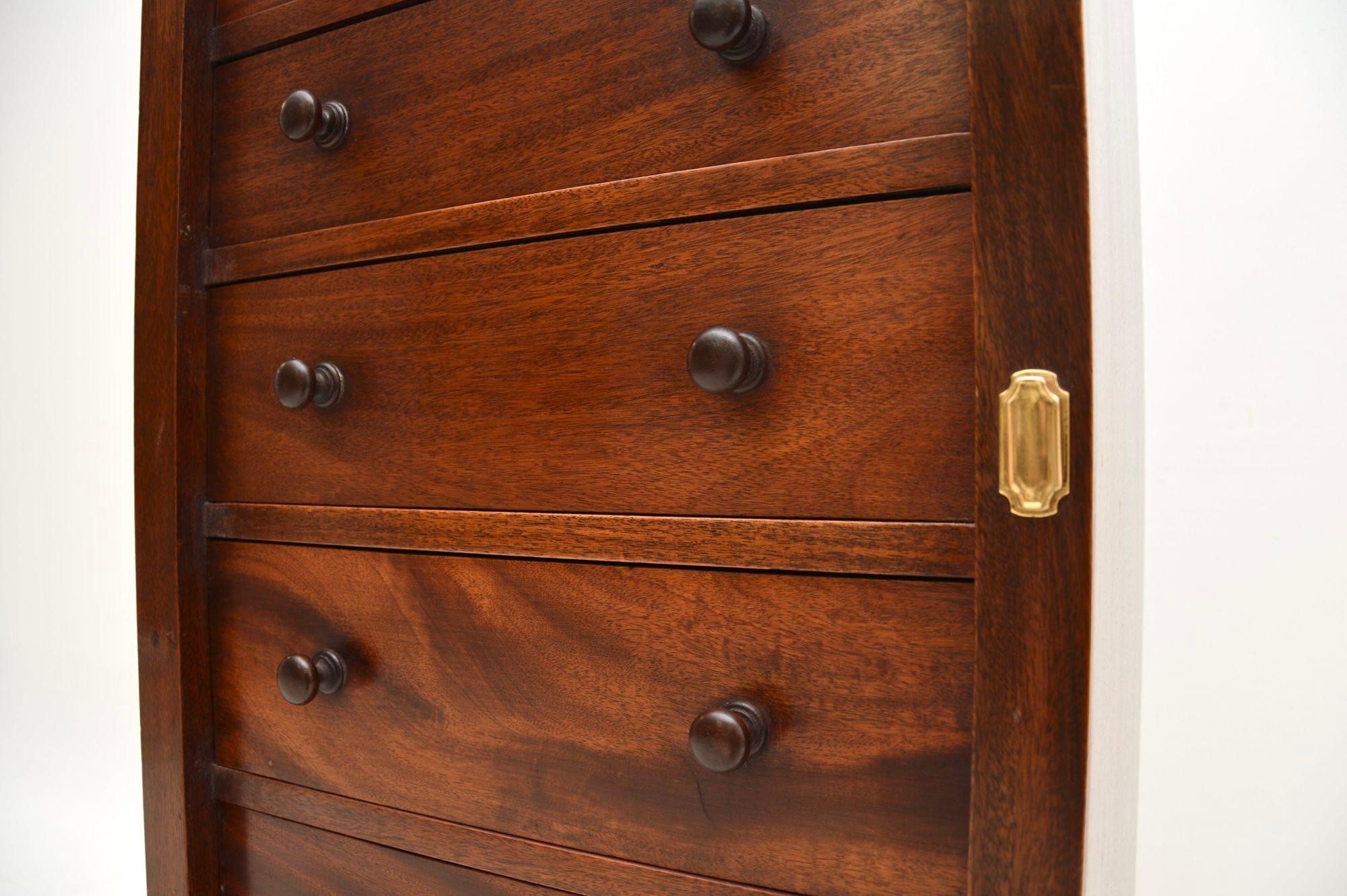 Antique Victorian Style Wellington Chest of Drawers For Sale 3