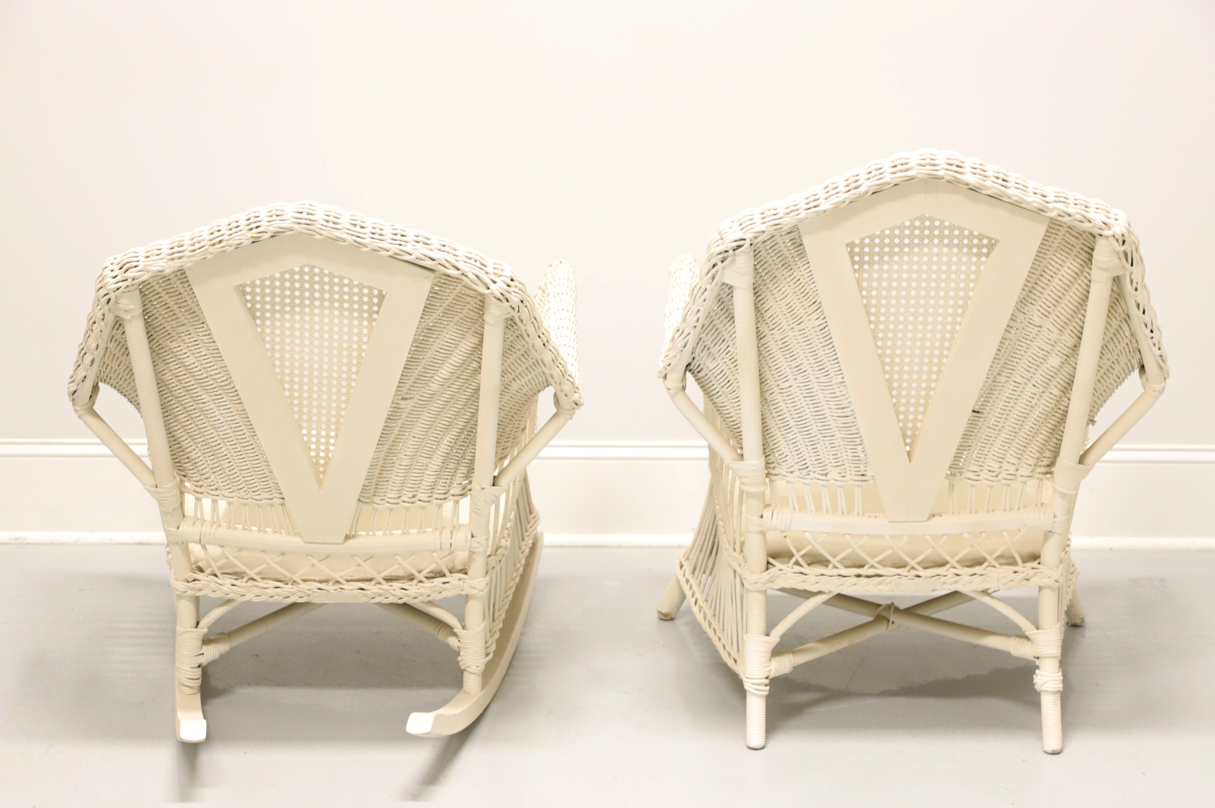 antique wicker settee and rockers