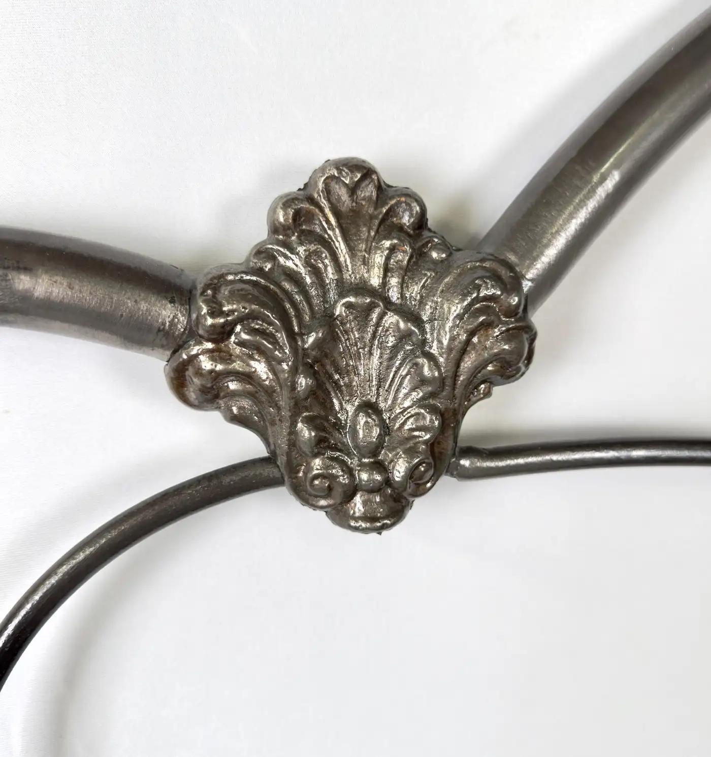 Antique Victorian Style Wrought Iron & Brass King Size Bed Frame 3