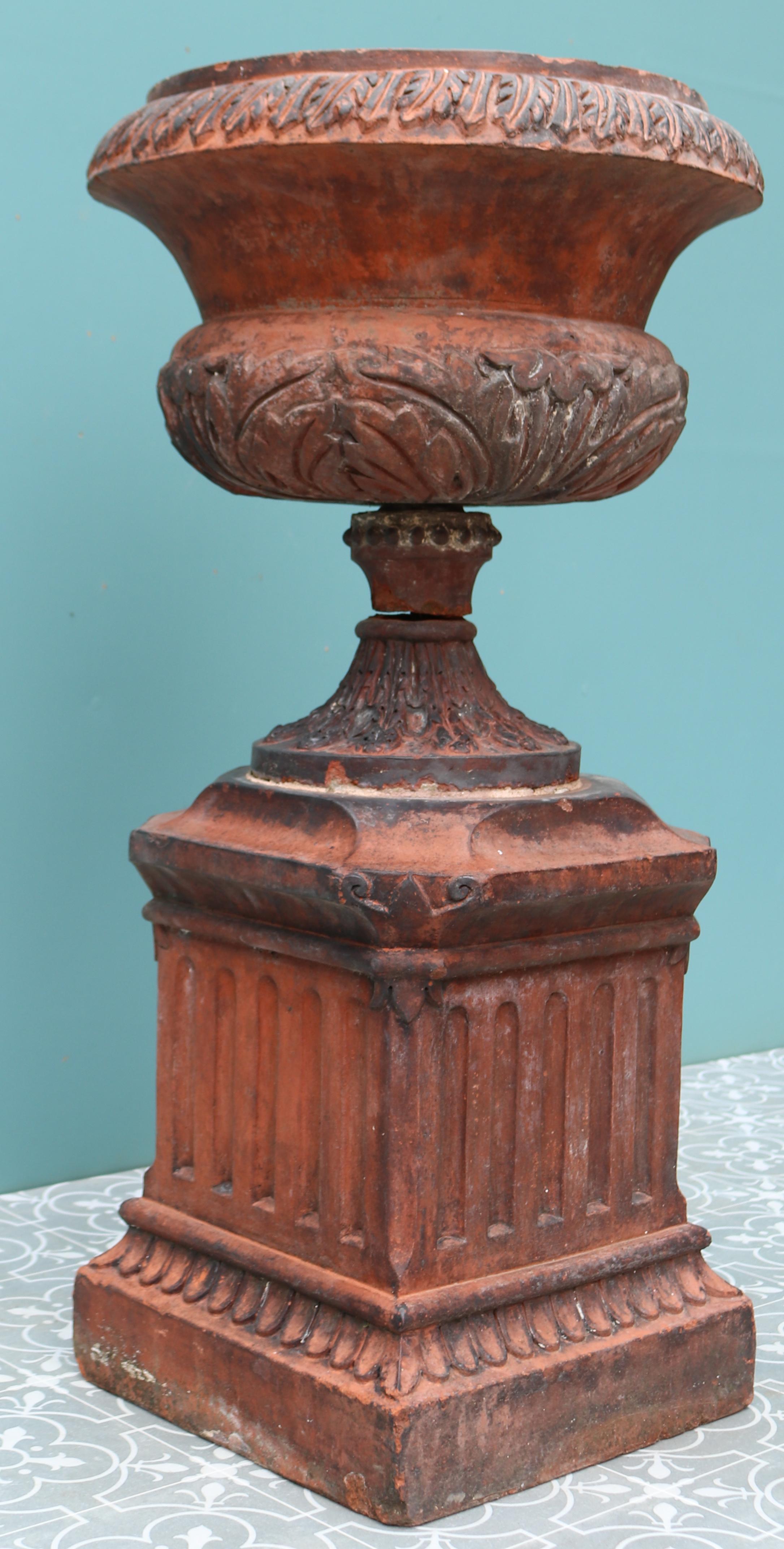 19th Century Antique Victorian Styled Terracotta Urn For Sale