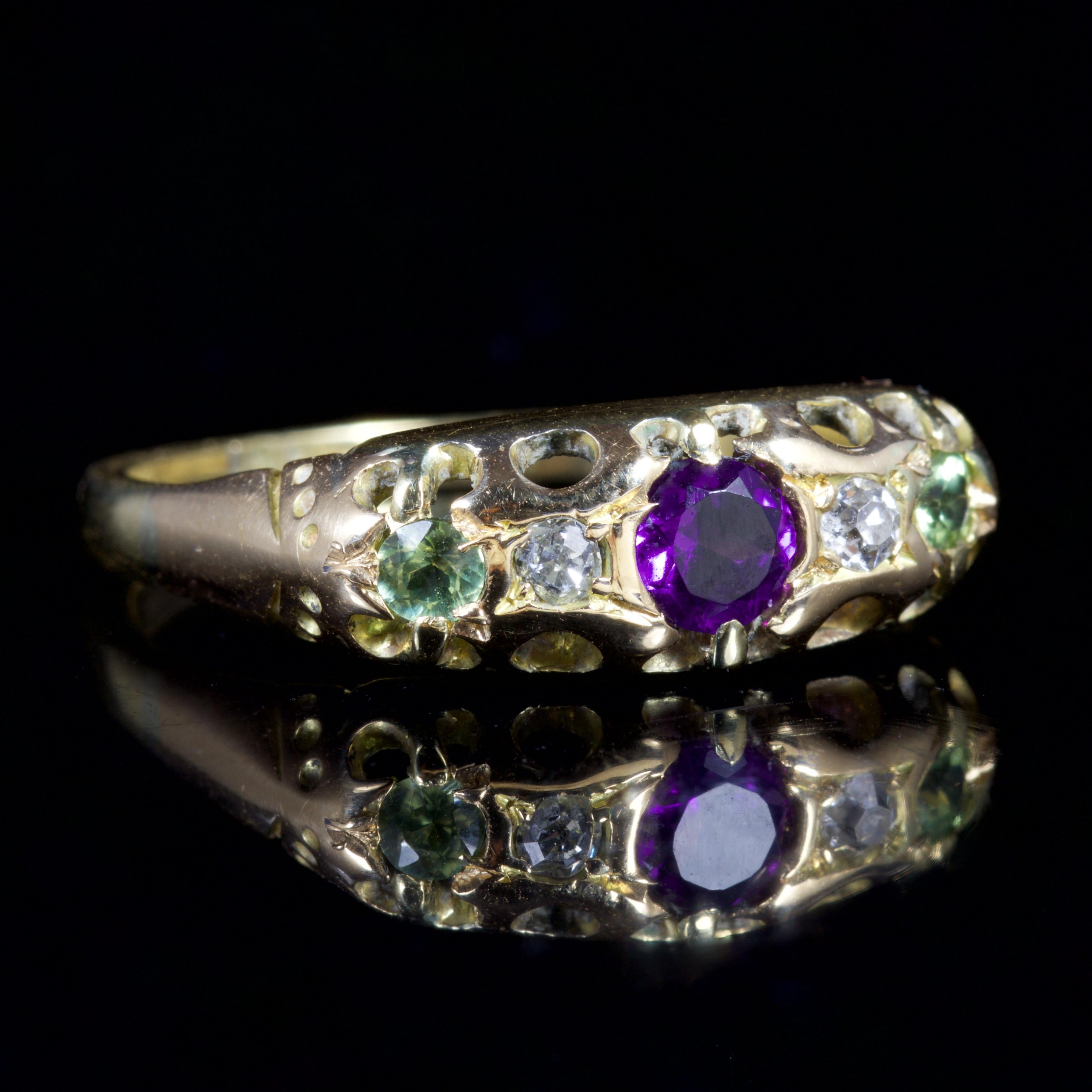 Antique Victorian Suffragette 18 Carat Gold Ring, circa 1900 In Excellent Condition In Lancaster, Lancashire