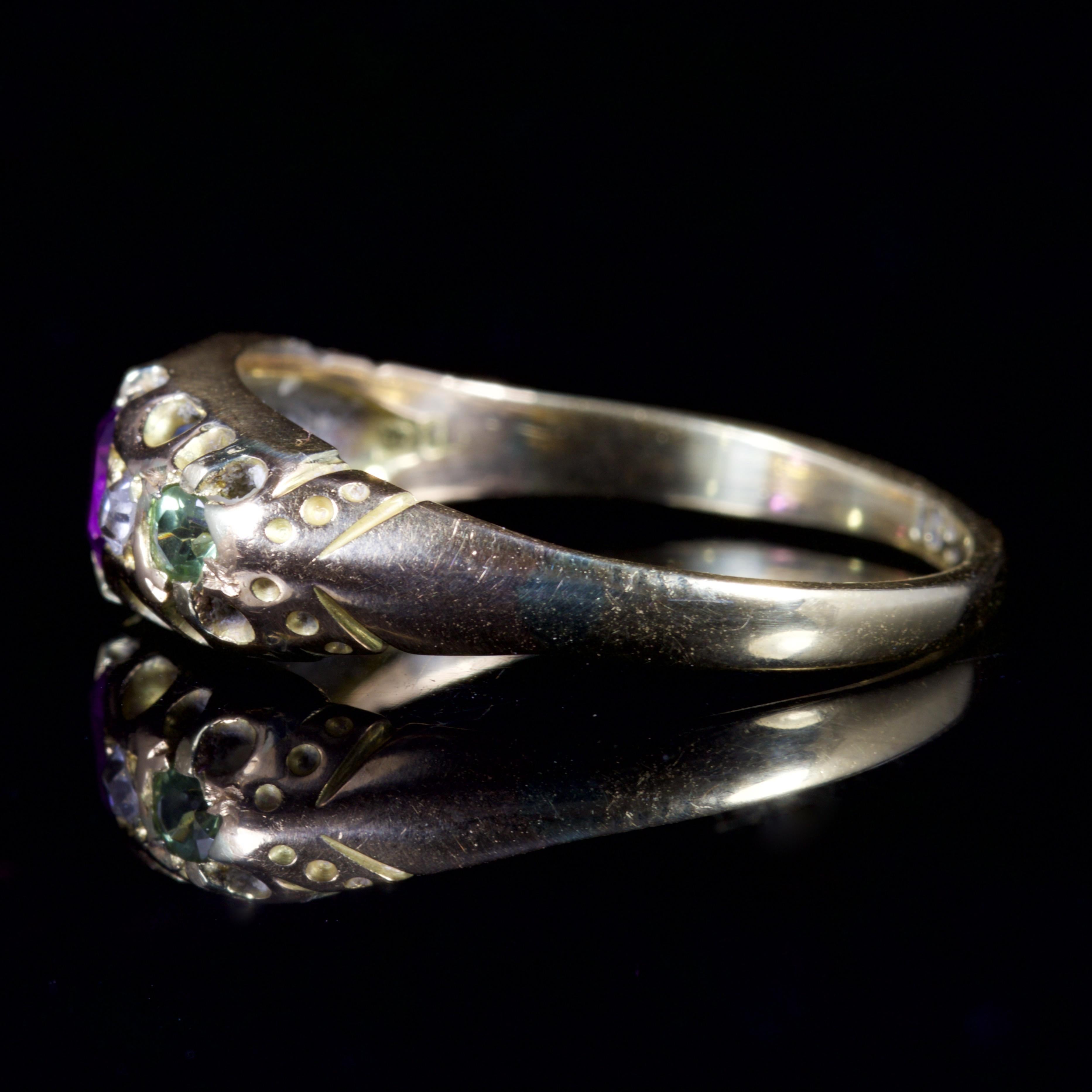 Women's Antique Victorian Suffragette 18 Carat Gold Ring, circa 1900