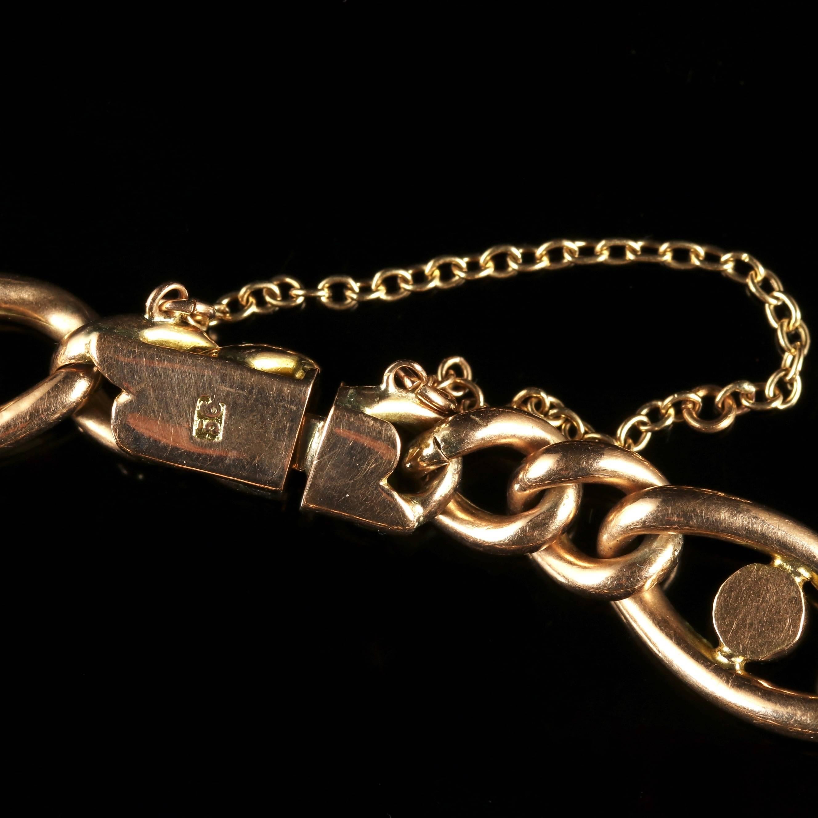 Antique Victorian Suffragette 9 Carat Bracelet, circa 1900 3