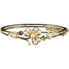 Antique Victorian Suffragette Bangle 15 Carat Gold, circa 1900
