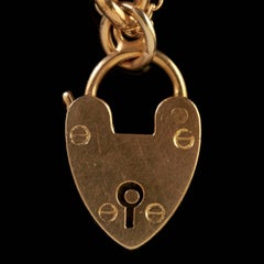 Antique Victorian Suffragette Heart Padlock, circa 1900 Bracelet