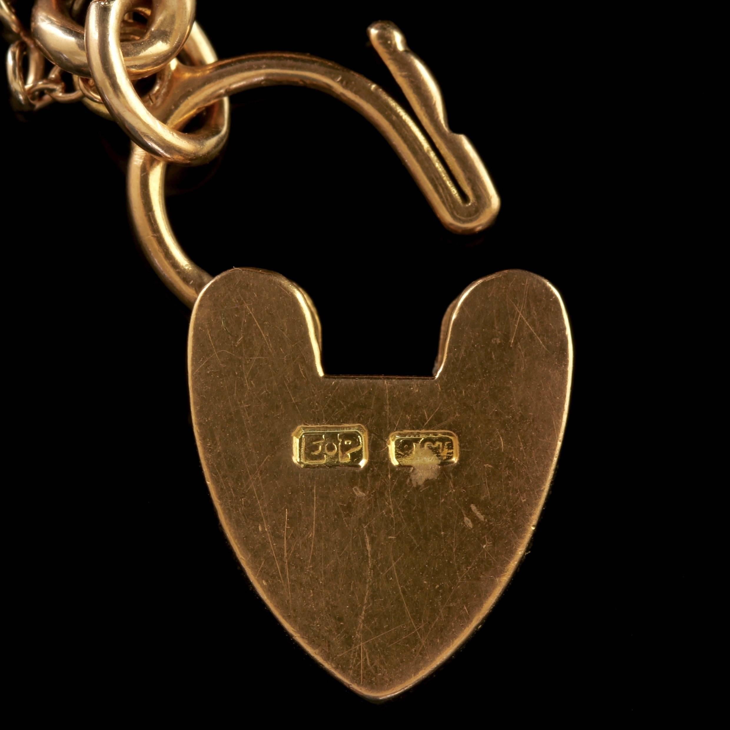 Women's Antique Victorian Suffragette Heart Padlock, circa 1900 Bracelet For Sale