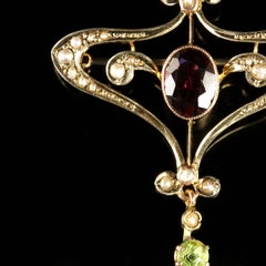 Antike viktorianische Suffragetten-Brosche 9 Karat Gold, um 1900