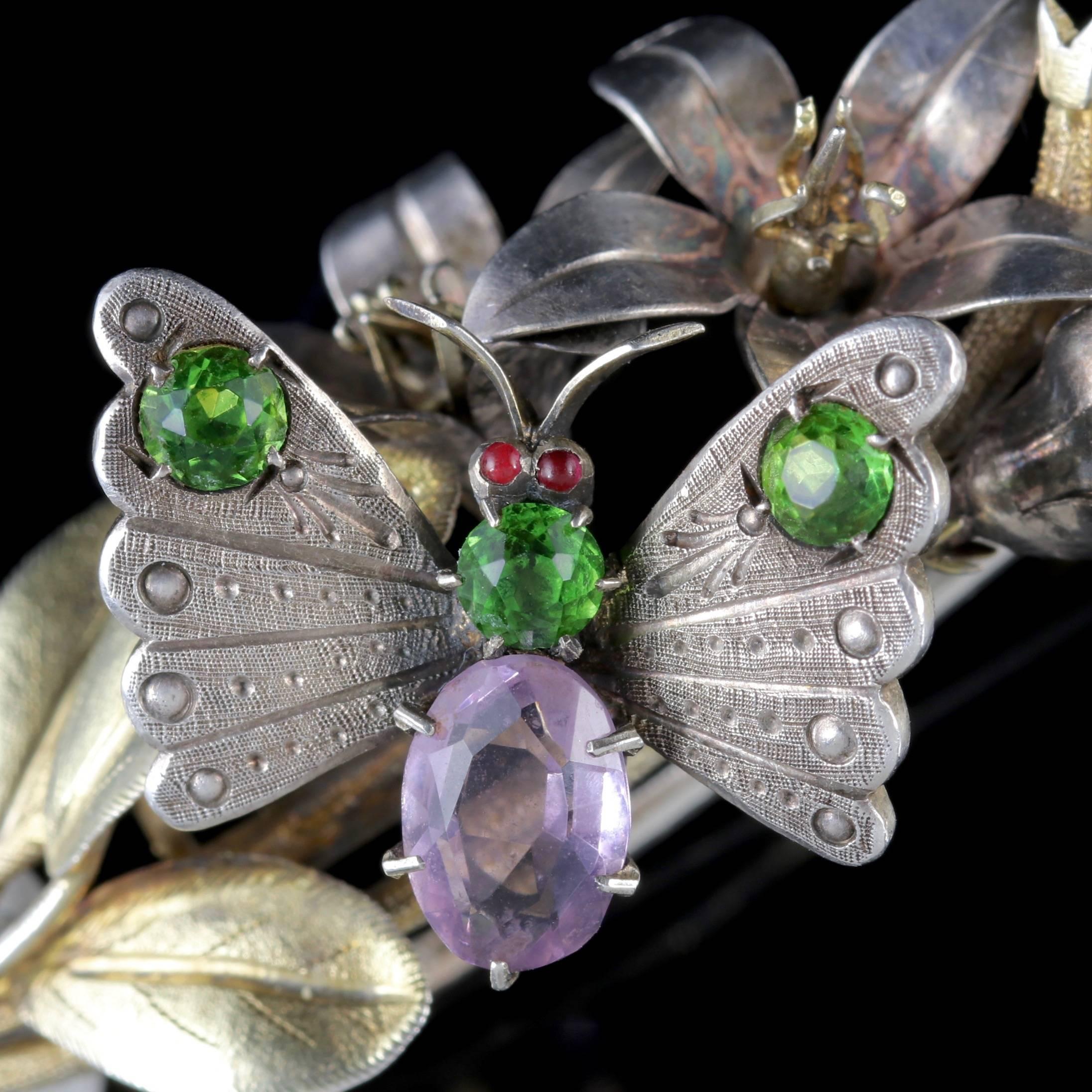 To read more please click continue reading below-

This beautiful antique Victorian butterfly brooch is from the Arts and Crafts period, Circa 1890. 

The Arts and Crafts movement breathed new life into the design of jewellery in the late 19th