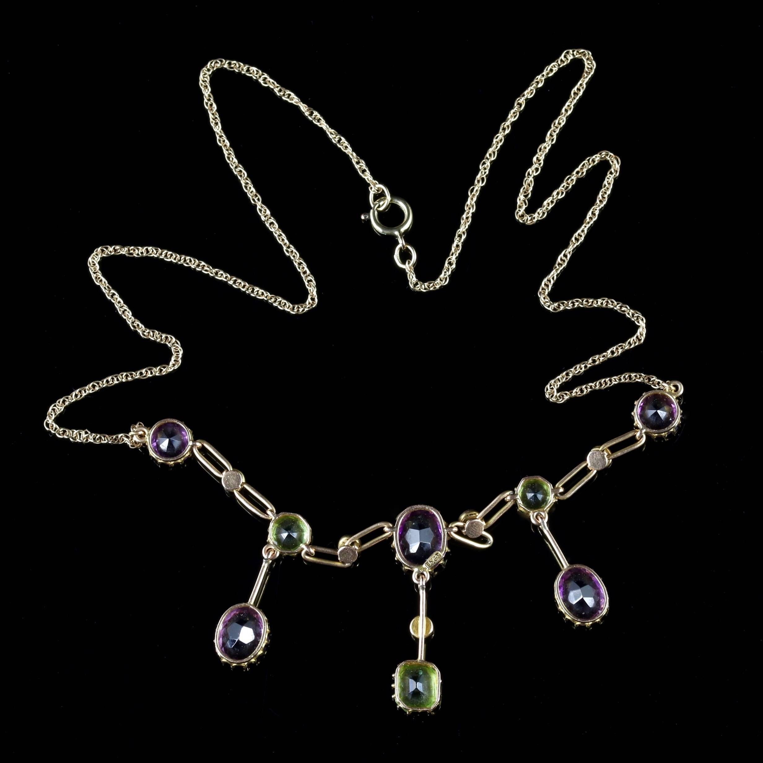 Women's Antique Victorian Suffragette Link Necklace 15 Carat, circa 1900 For Sale