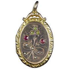 Antique Victorian Suffragette Locket 9 Carat Gold, circa 1900