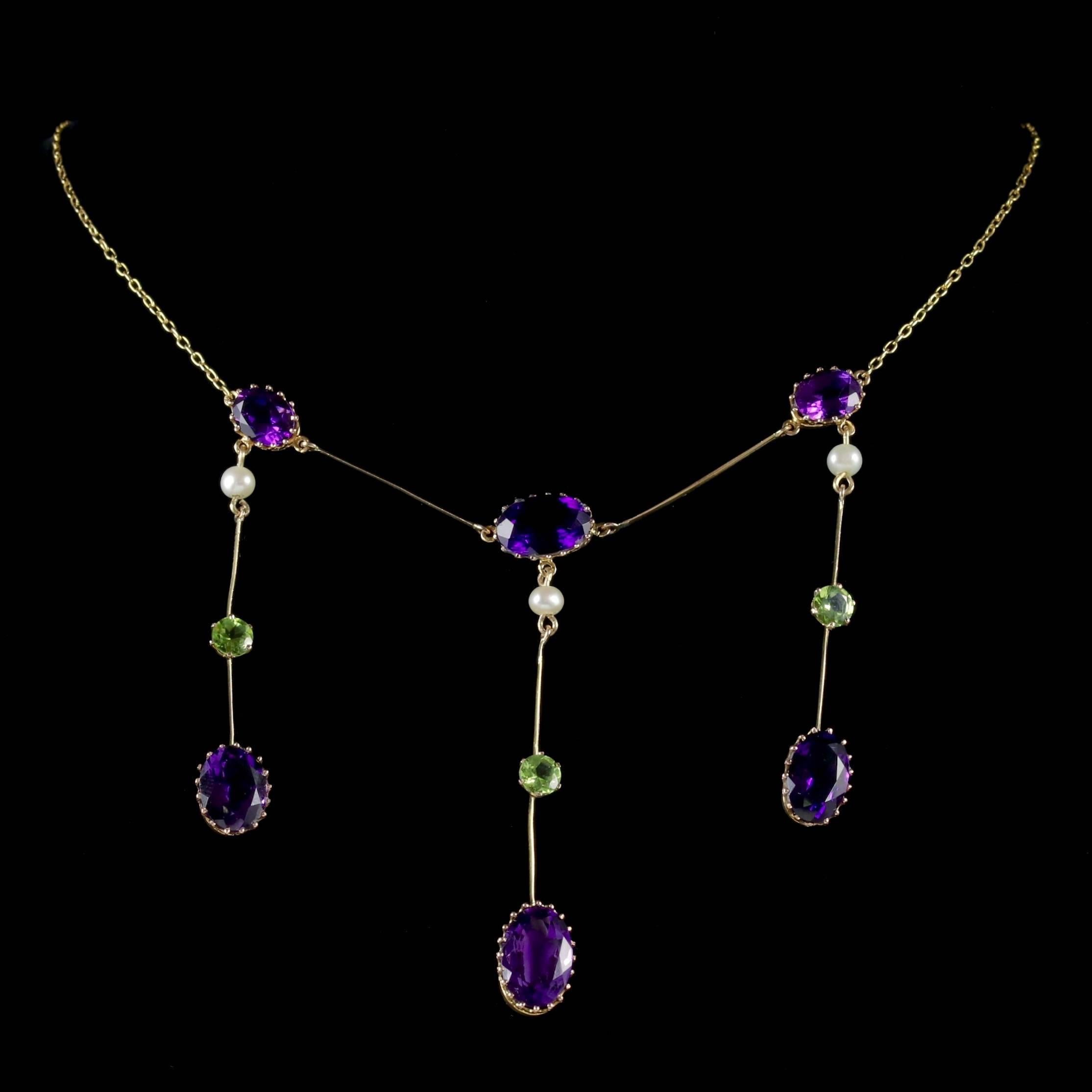 To read more please click continue reading below-

This fabulous antique Victorian necklace was made representing the Suffragette movement, Circa 1900.

Suffragettes liked to be depicted as feminine, their jewellery popularly consisted of Violet,