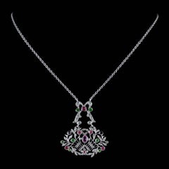 Antique Victorian Suffragette Necklace Silver Paste, circa 1900