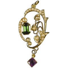 Antique Victorian Suffragette Pendant 15 Carat Gold, circa 1900