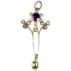 Antique Victorian Suffragette Pendant 9 Carat, circa 1900