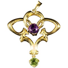 Antique Victorian Suffragette Pendant 9 Carat Gold, circa 1900