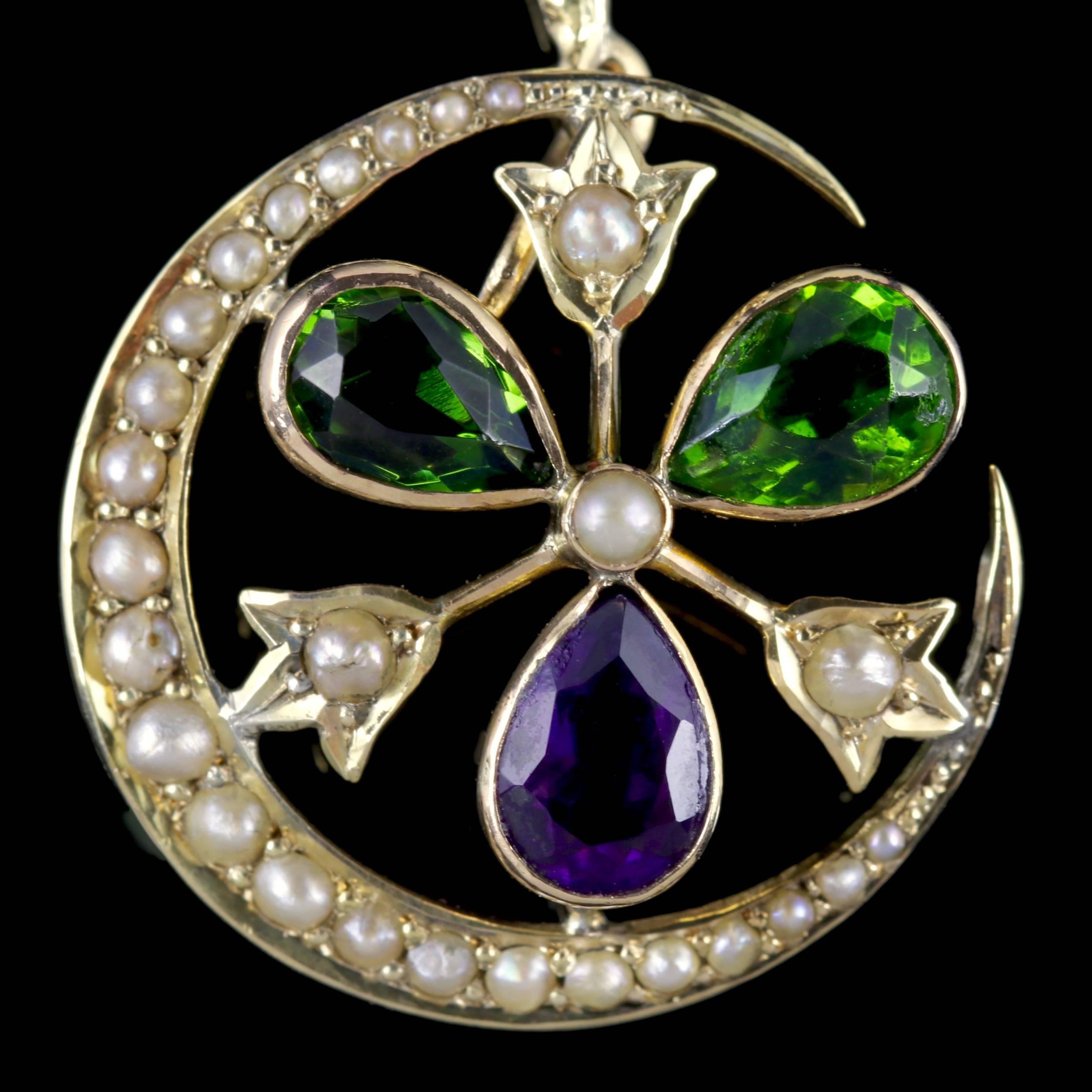 To read more please click continue reading below-

This beautiful antique Victorian pendant was made representing the Suffragette movement, Circa 1900. 

Suffragettes liked to be depicted as feminine, their jewellery popularly consisted of Violet,