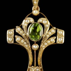 Antique Victorian Suffragette Pendant Periodt Pearl Amethyst, circa 1900