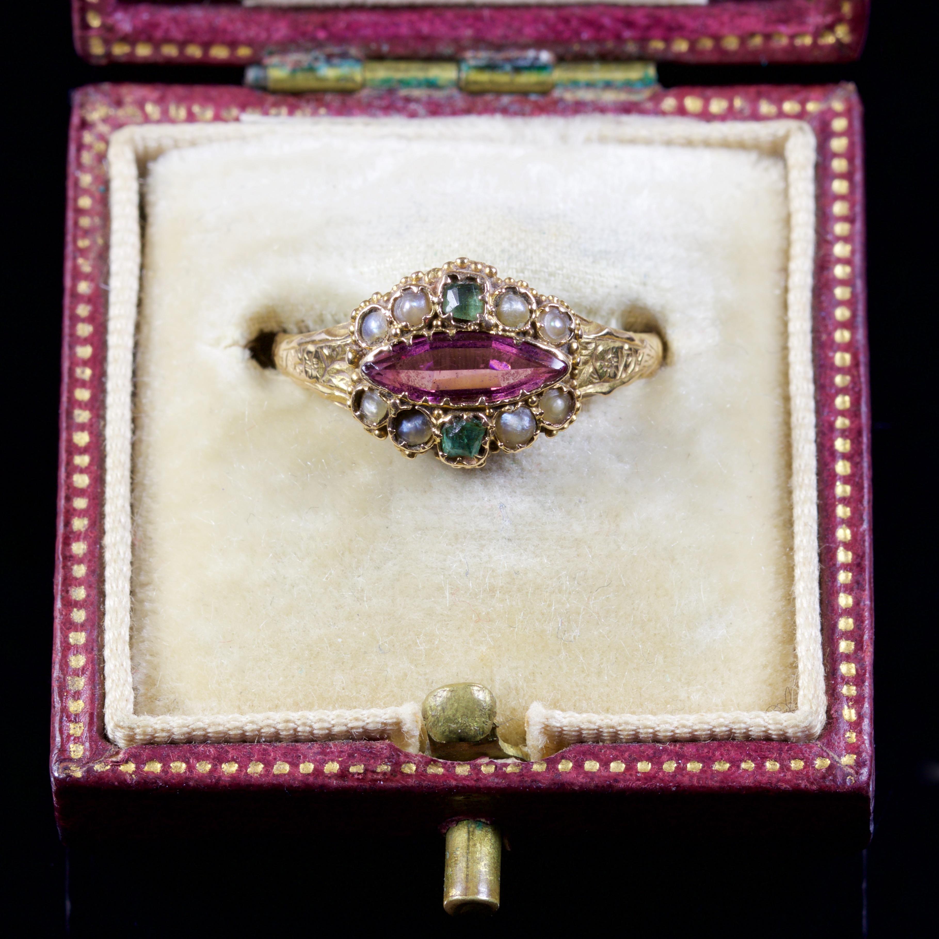 Antique Victorian Suffragette Ring 15 Carat Gold, circa 1900 4