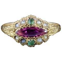 Antique Victorian Suffragette Ring 15 Carat Gold, circa 1900