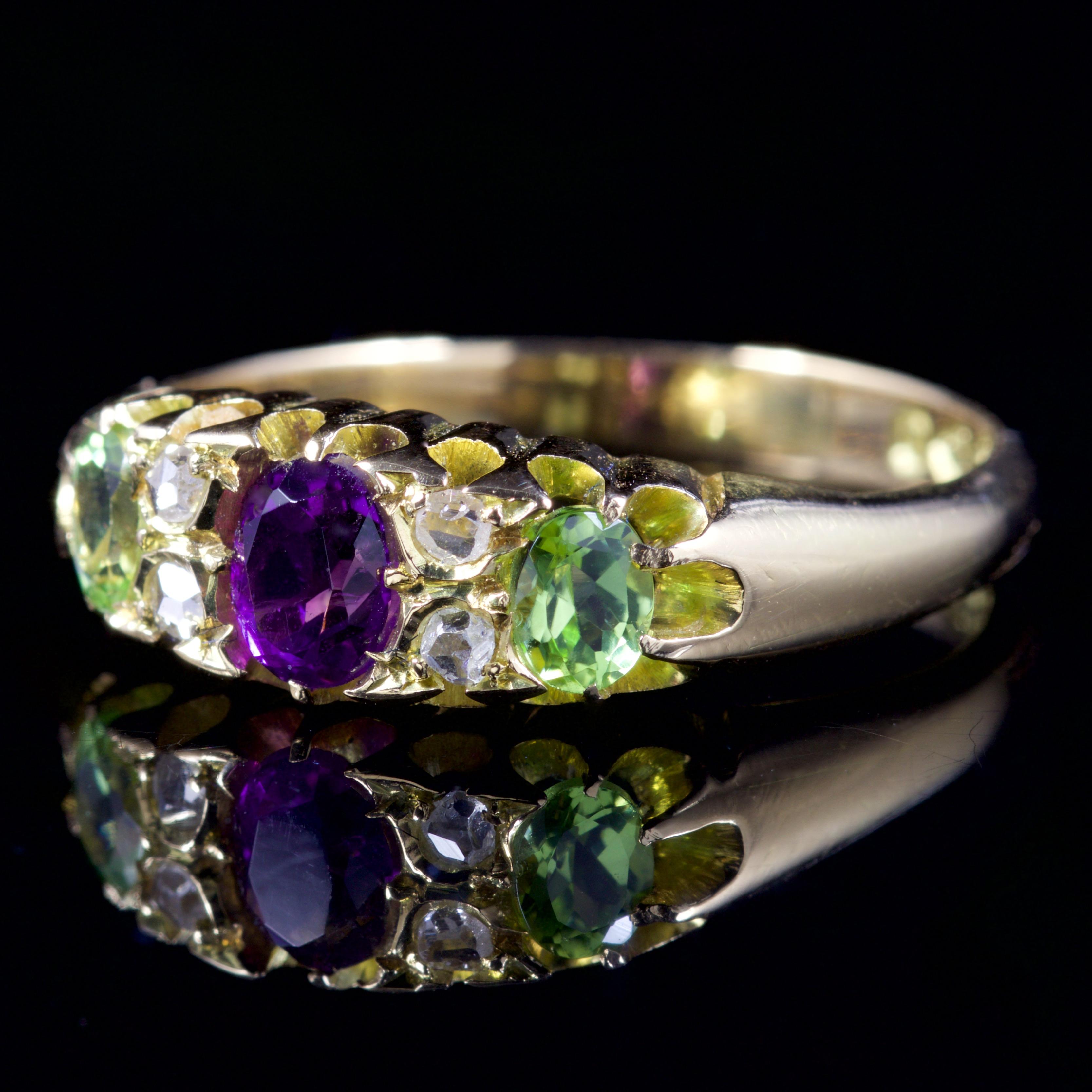 Antique Victorian Suffragette Ring 18 Carat Dated Chester 1897 In Excellent Condition In Lancaster, Lancashire