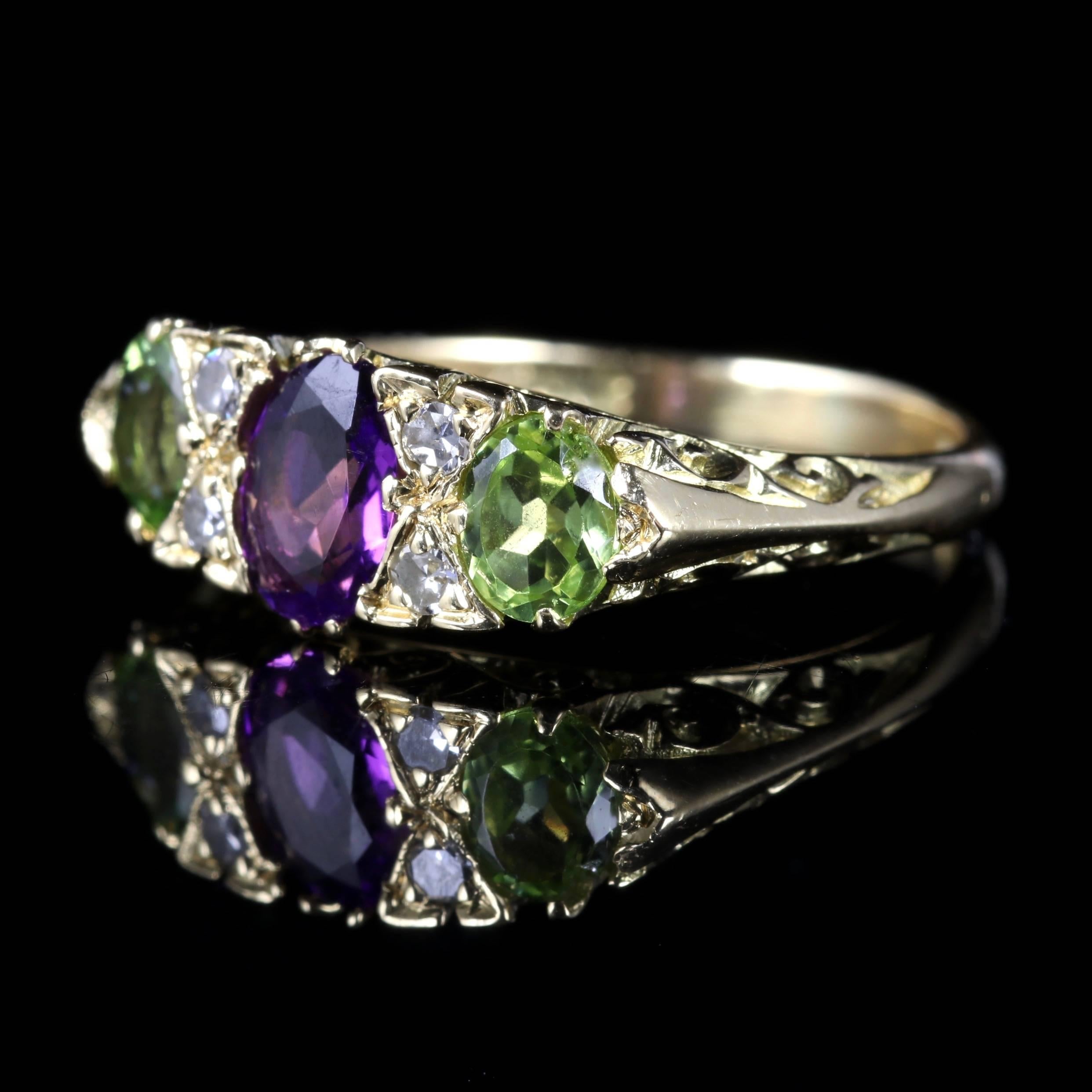 Women's Antique Victorian Suffragette Ring 18 Carat Gold Ring, circa 1900