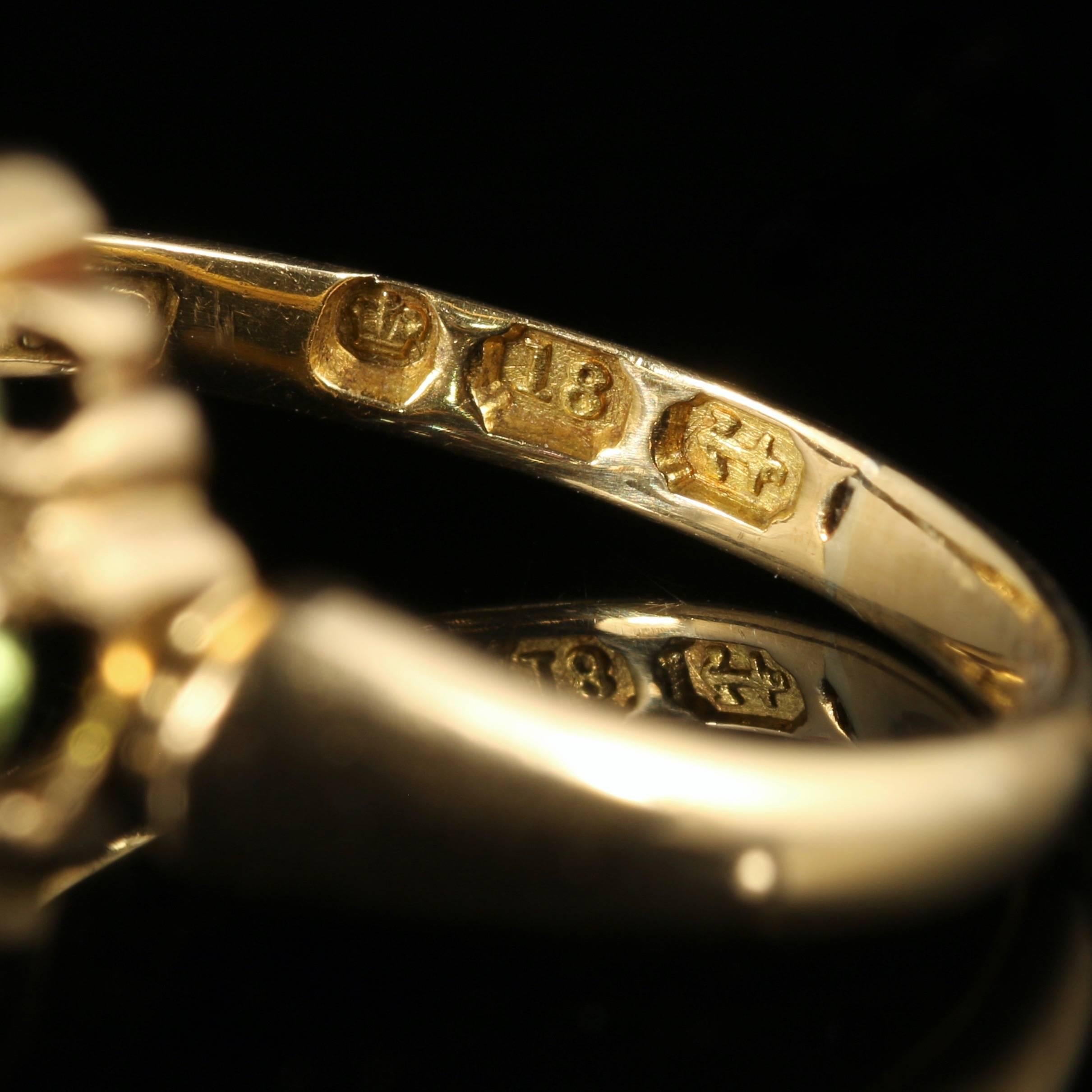Antique Victorian Suffragette Ring 18 Carat Gold, circa 1900 1