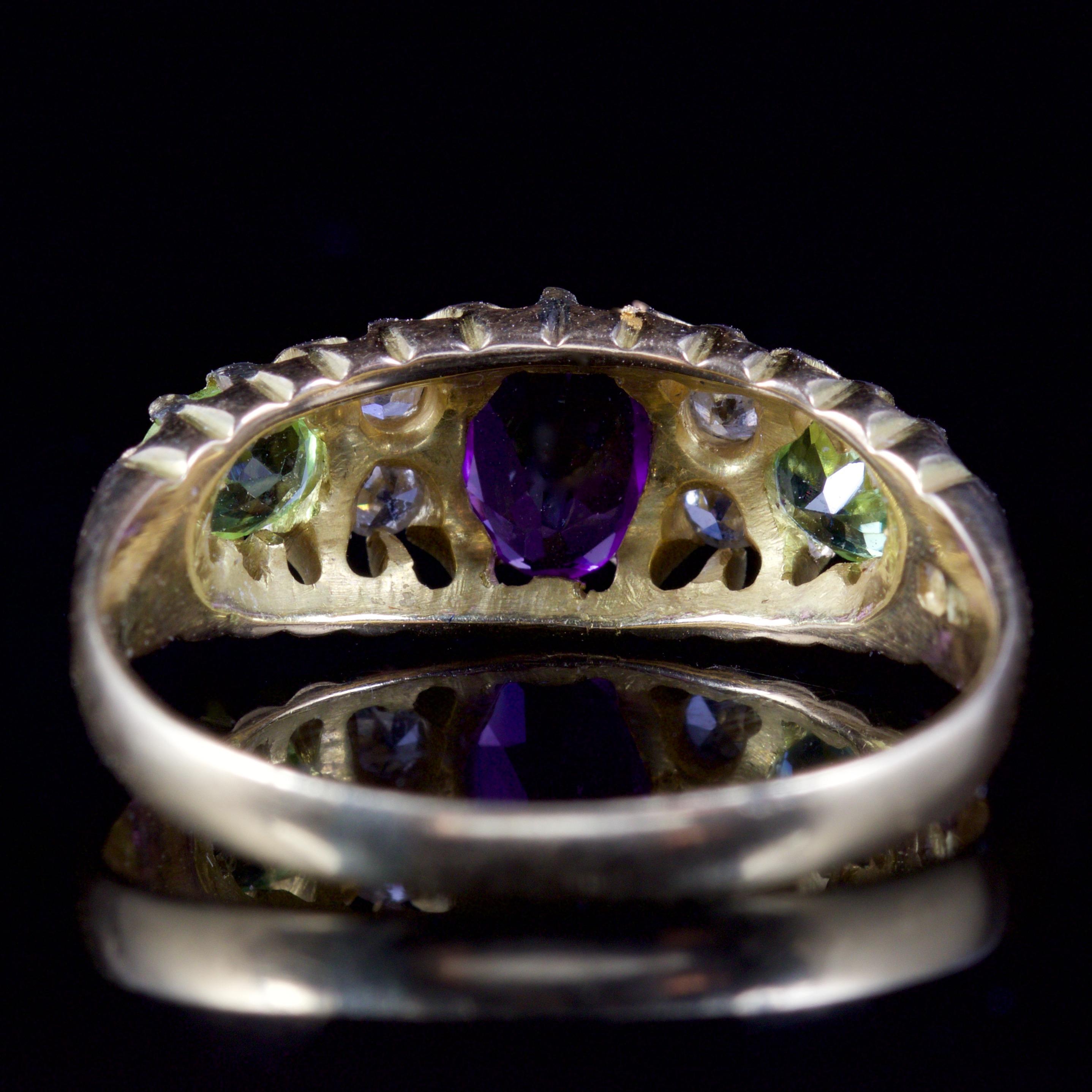 Antique Victorian Suffragette Ring Dated 18 Carat Chester, 1915 In Excellent Condition In Lancaster, Lancashire
