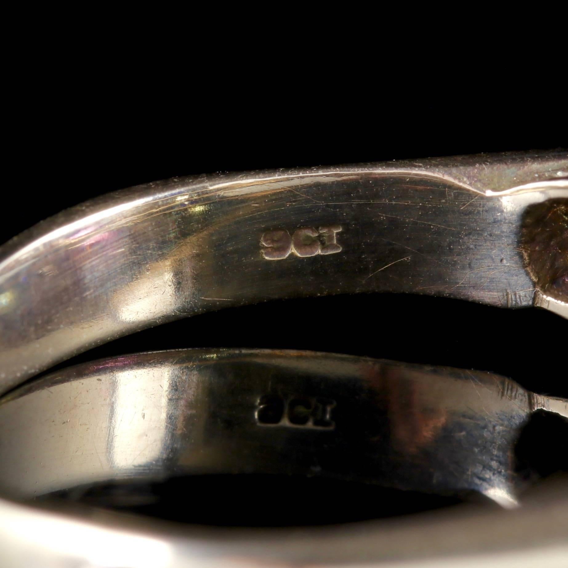 Antique Victorian Suffragette Ring Diamond Amethyst Peridot, circa 1900 1