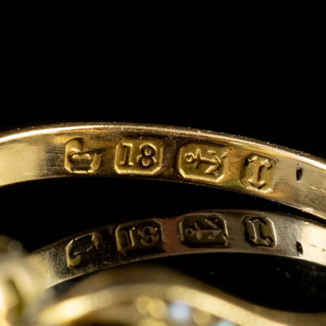 Antique Victorian Suffragette Twist Ring 18 Carat Gold Dated 1891 2