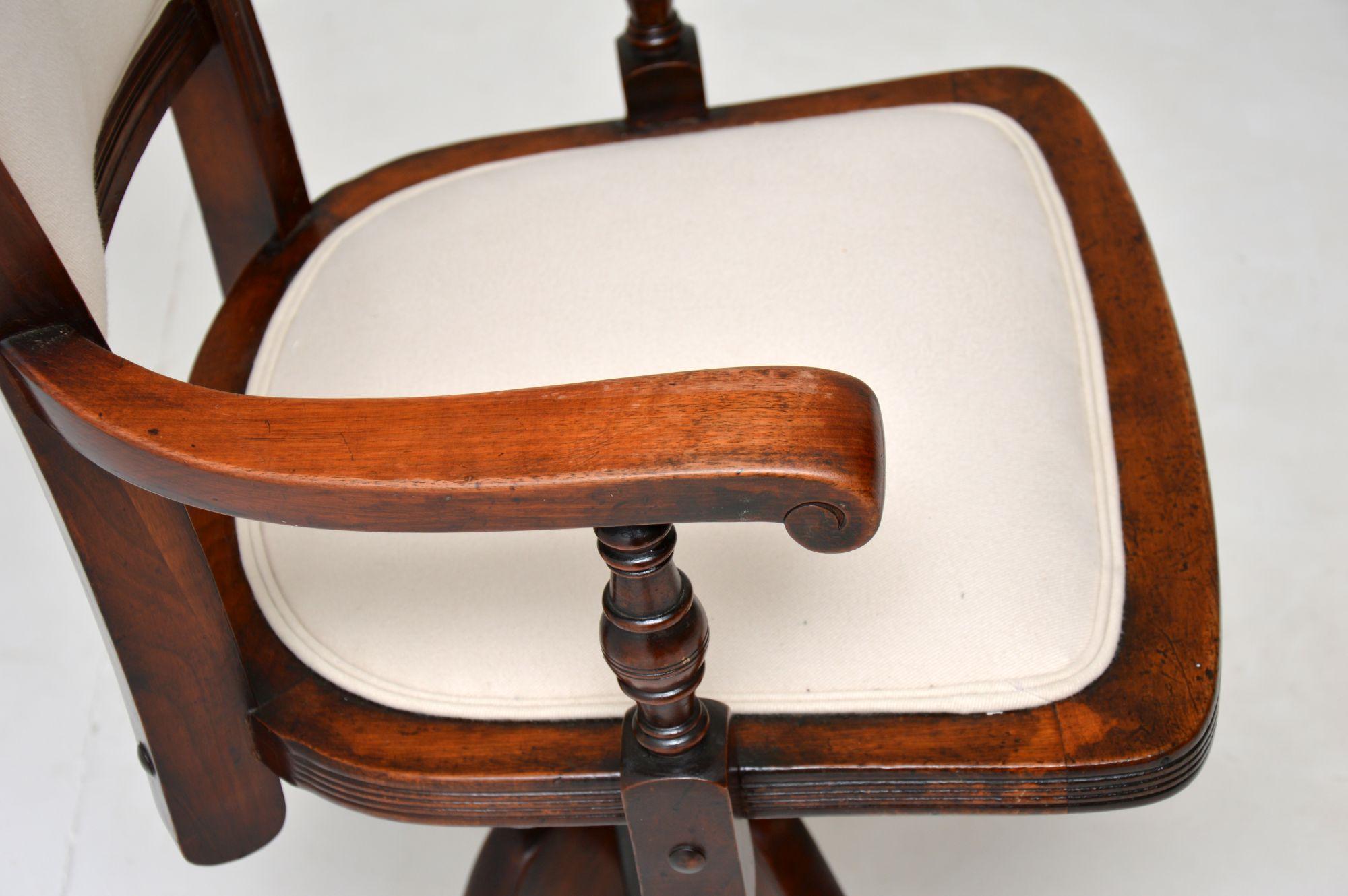 English Antique Victorian Swivel Desk Chair