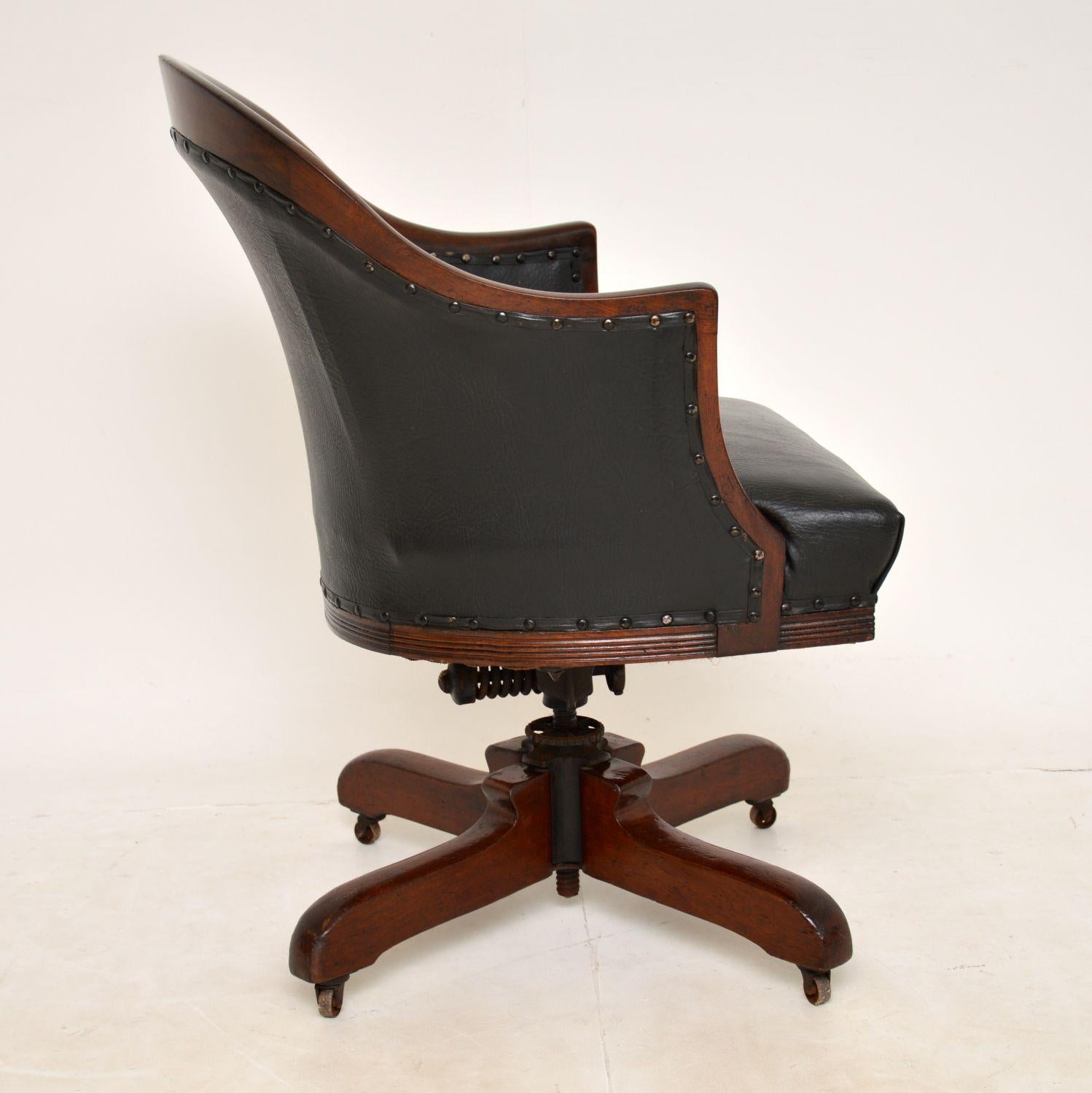 English Antique Victorian Swivel Desk Chair