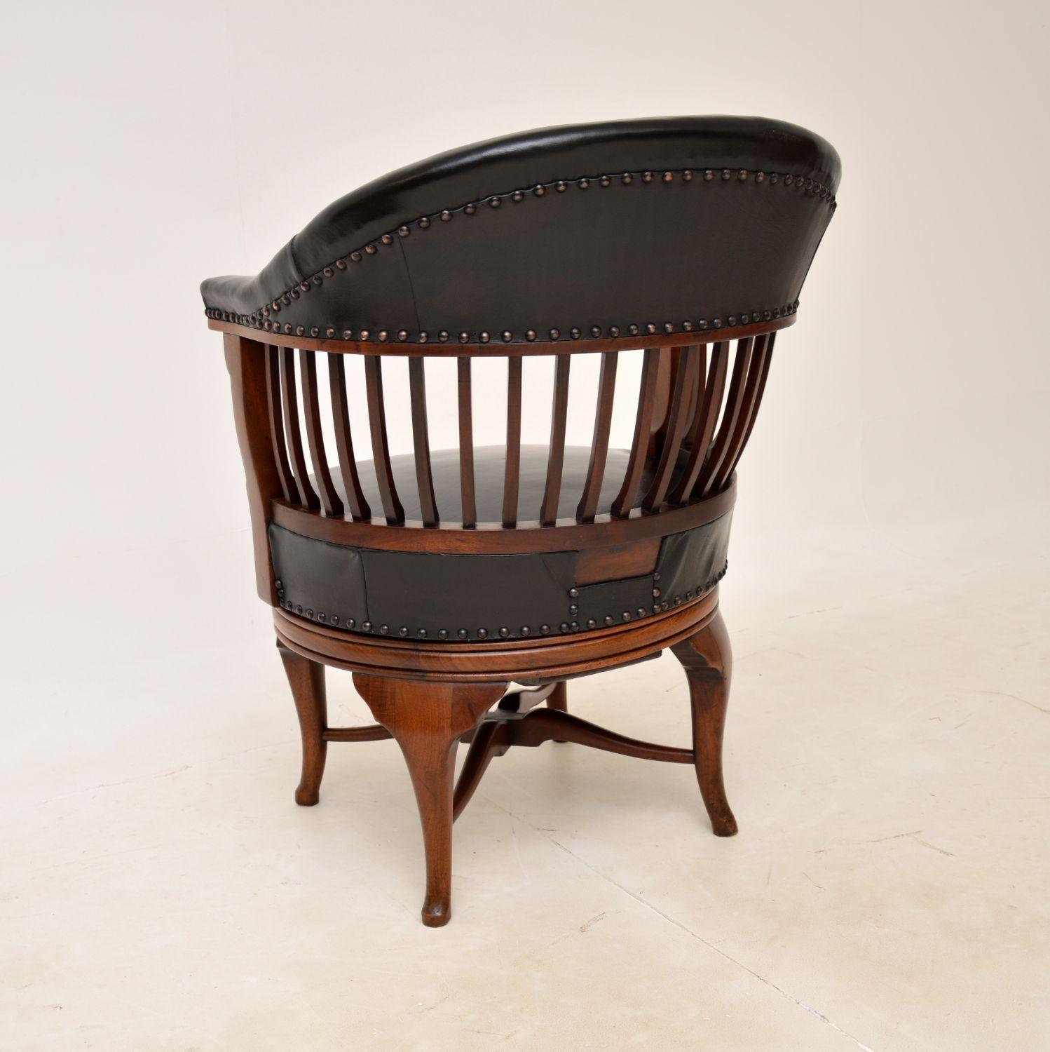 Late 19th Century Antique Victorian Swivel Desk Chair