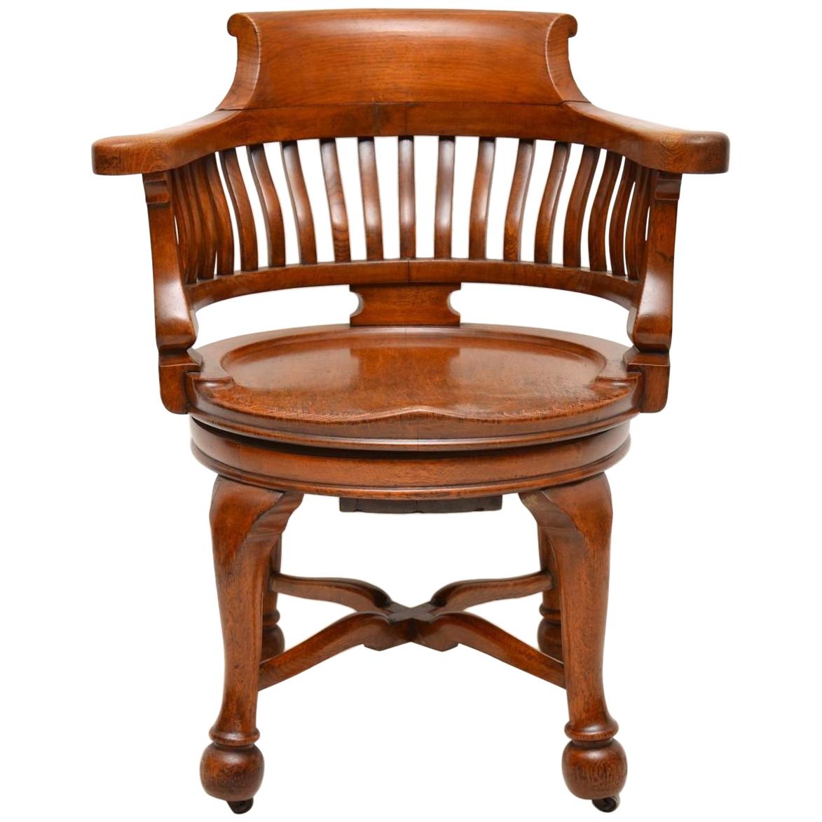 Antique Victorian Swivel Desk Chair at 1stDibs
