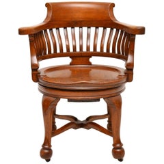 Antique Victorian Swivel Desk Chair