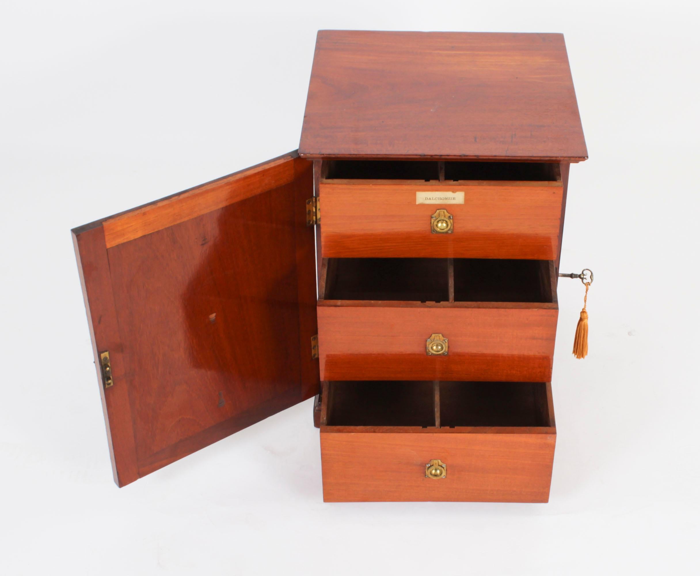 Antique armoire de table victorienne pour collectionneurs de bijoux 19ème siècle en vente 3