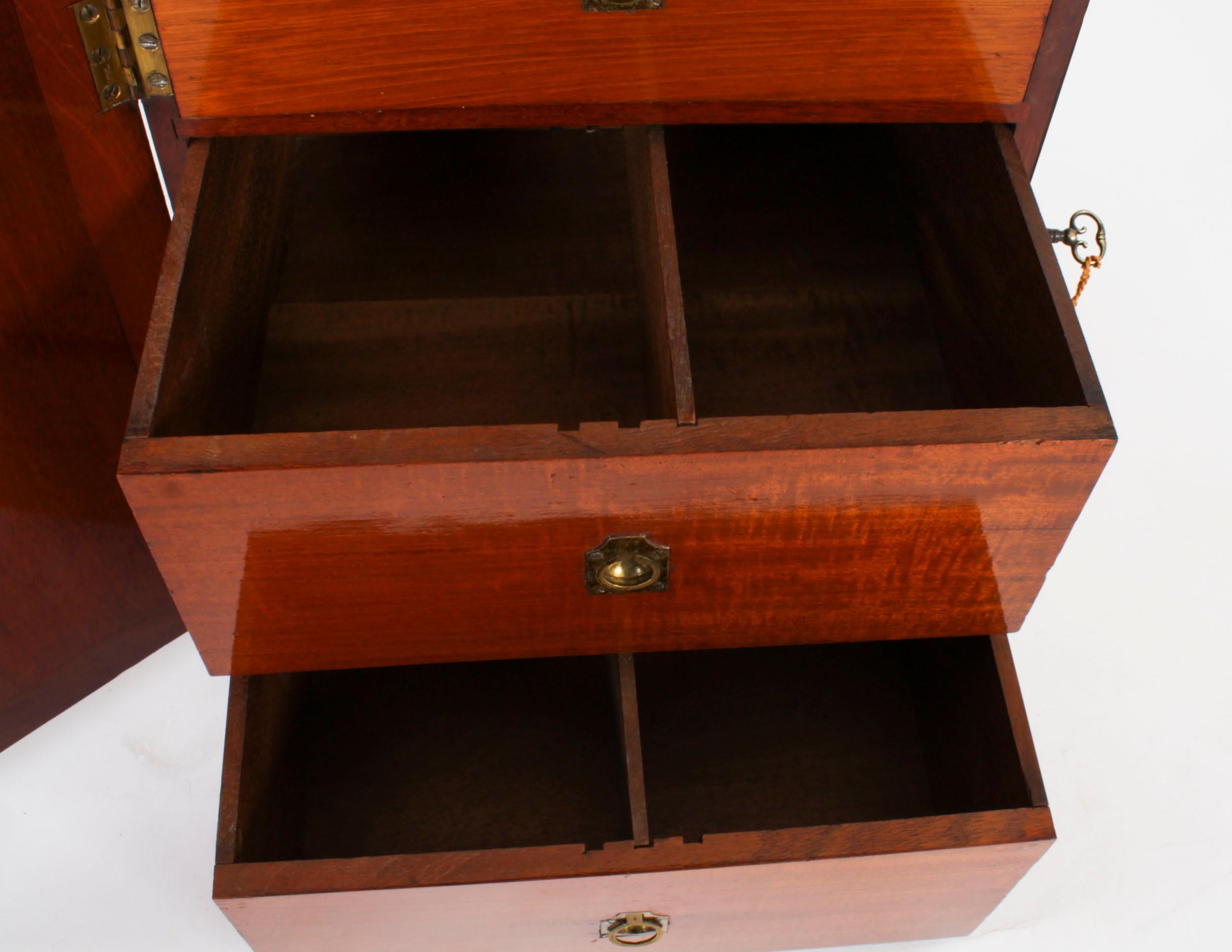 Antique armoire de table victorienne pour collectionneurs de bijoux 19ème siècle en vente 5