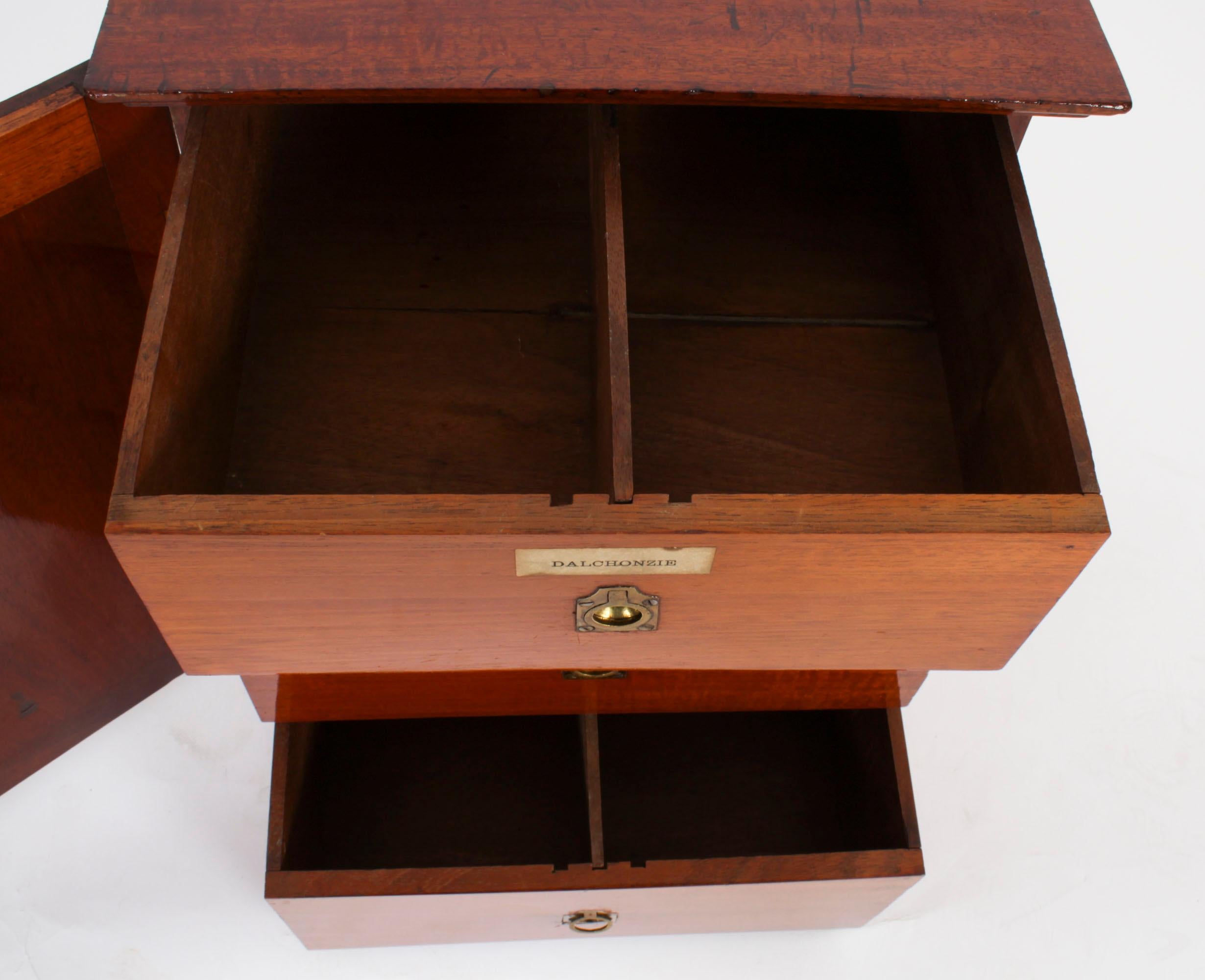 Antike viktorianische Tischplatte Schmuck Sammler Kabinett 19th C im Angebot 5