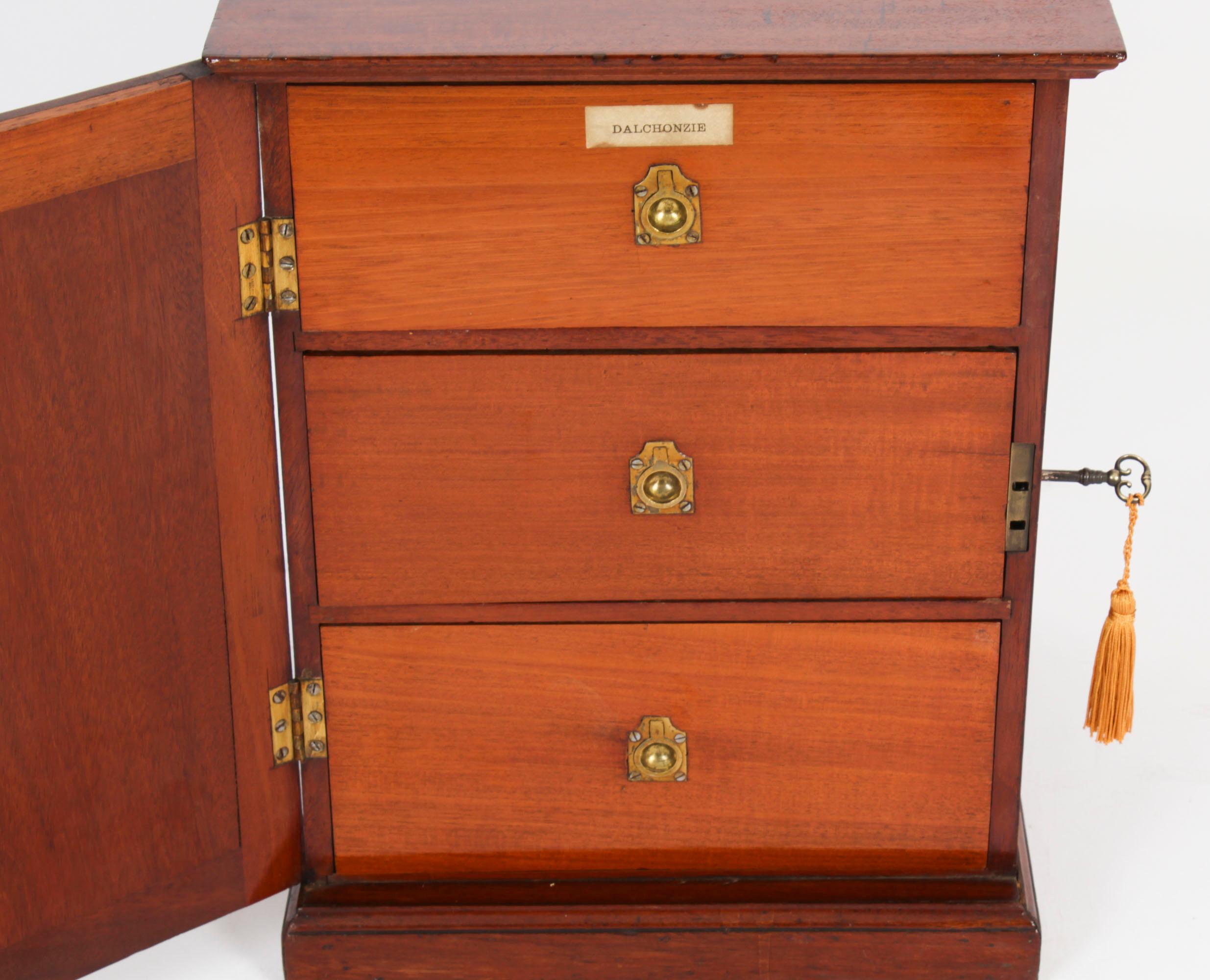 Antike viktorianische Tischplatte Schmuck Sammler Kabinett 19th C (Mahagoni) im Angebot