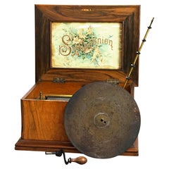 Antique Victorian Table Top Symphonion Double Comb Music Box, circa 1900