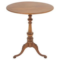 Antique Victorian Table, Walnut Wine Table, Lamp Table, Scotland, 1870