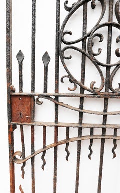 Antique Victorian Tall Wrought Iron Gate