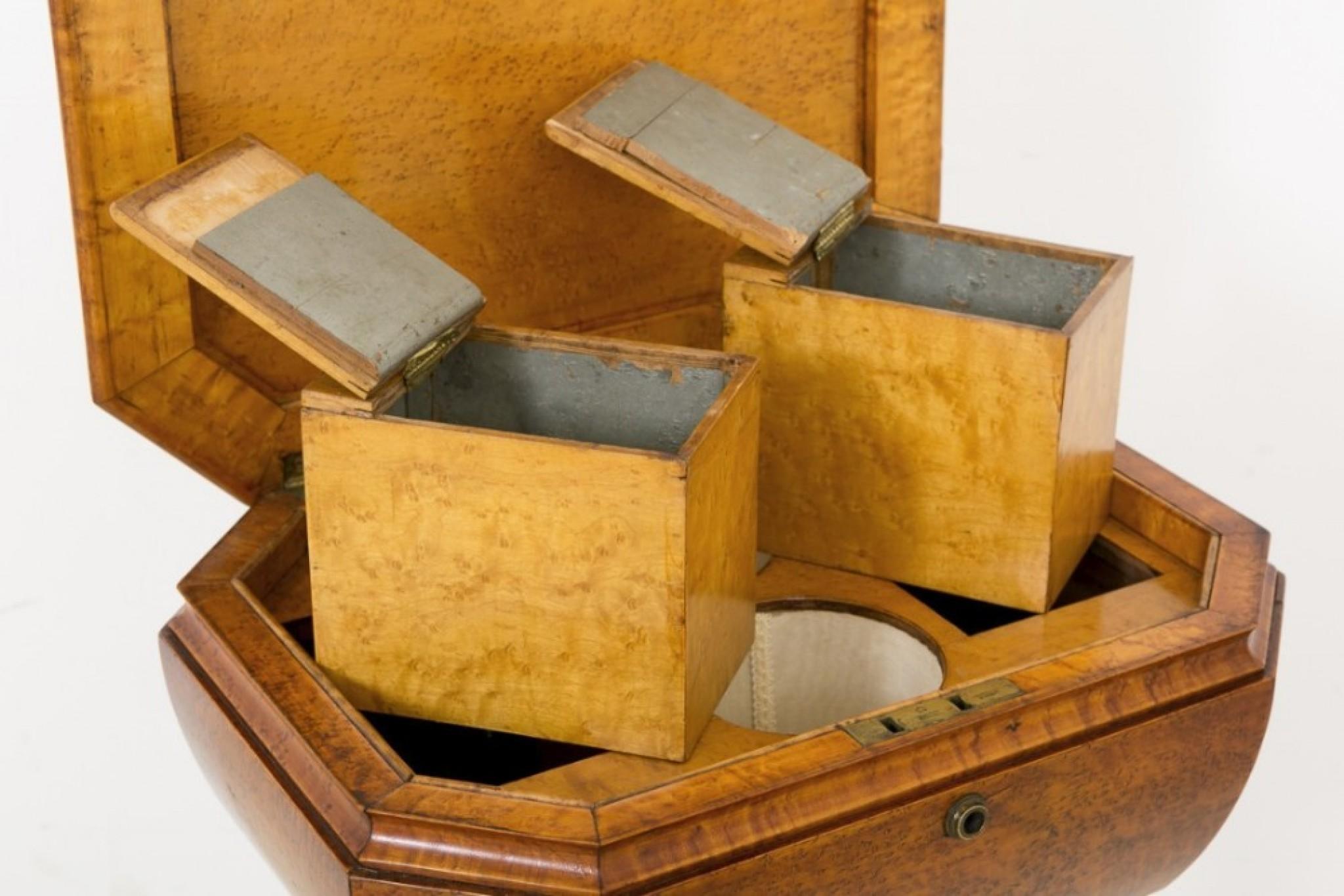 Ancienne théière victorienne - Ronce de noyer 1860 Bon état - En vente à Potters Bar, GB