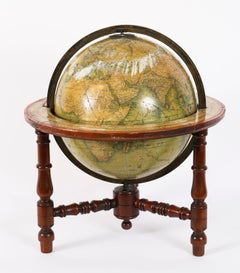 Antique Victorian Terrestrial 12-inch Table Globe by Malby's19thCentury